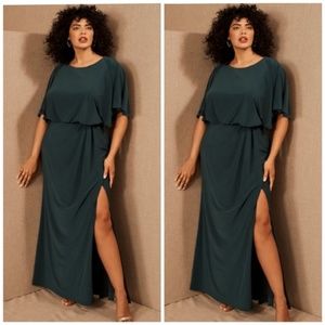 NWT BHLDN Lena Jersey Flutter Sleeve Maxi Dress